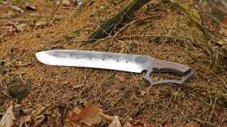 This machete is forged from Spring Steel. Fulltang body with handle from american nut, fitted…